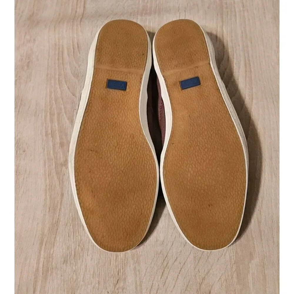 Keds Size 8.5 Womens Canvas Comfort Flats Shoes Sneakers Bergundy